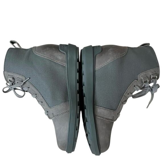 Sorel Boots Evie II Gray Wedge Lug Sole Gorpcore New Size 7 Lace Up Fall Winter - Picture 2 of 10